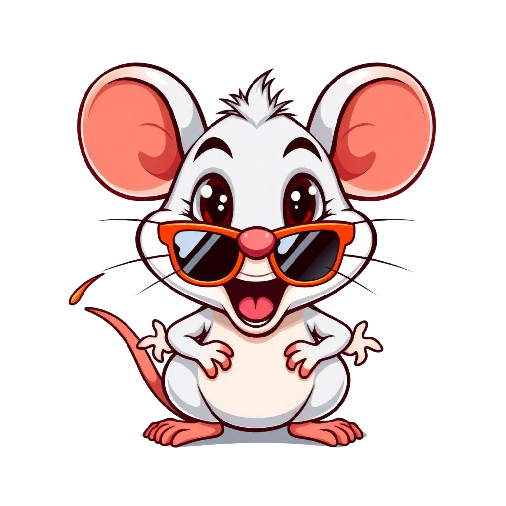 Le Gentil Rat avec ses lunettes de soleil